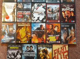 18 x DVD's of Action:- Taken, The Rock, Blood Diamond, Swordfish, Die Hard...