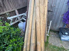 Half round post and rail fencing