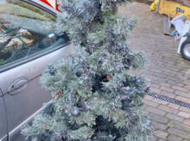 6 Foot Glittery Fake Pine Xmas Tree