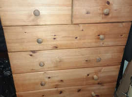 Solid Pine chest drawers