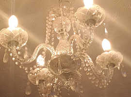 Glass crystal chandelier 4 arm new never used £50