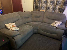 Large l recliner sofa with chair