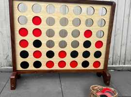 Giant connect four in a row rental hire garden game wooden lawn games hire event birthday