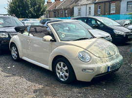 Volkswagen Beetle, 2005 (05) Beige Convertible, Manual Petrol, 109,315 miles NEW MOT