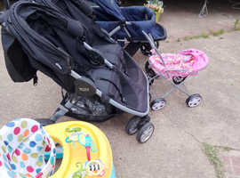 2 double stroller pushchair