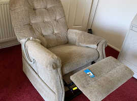 Armchair for easier mobility!   Electric riser/extender chair, very comfy!
