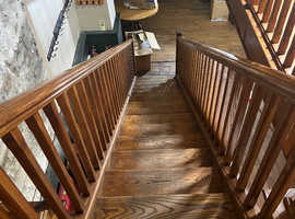 Solid European oak staircase