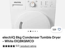 Brand new 8kg electriq tumble dryer