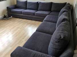 black 7x settee corner sofa