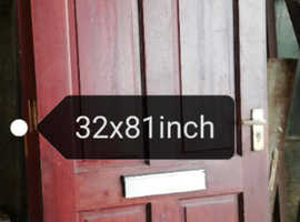 Door exterior hardwood solid wood 32x81inch