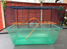 Rodent cage suitable for gerbils, hamsters, mice etc