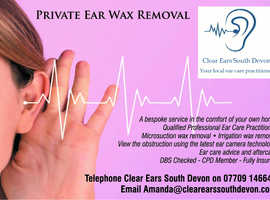 Ear Wax removal - Plymouth and South Hams