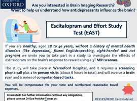 Looking for healthy volunteers for brain imaging research at the University of Oxford