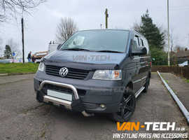 VW Transporter T5.1 parts Bonnet Deflector and Stainless Steel Sportline Style Side Bars