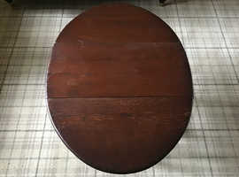 Small dark brown wood occasional table