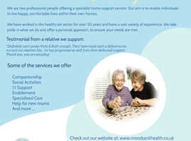 Moorbank Health & Well-Being Services, care and support in your own home.