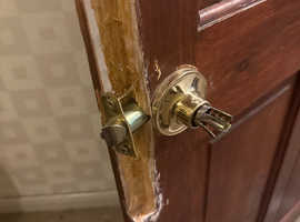 Damaged door locks and doors