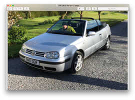 Volkswagen Golf, 2001 (51) Silver Convertible, Manual Petrol, 68,001 miles