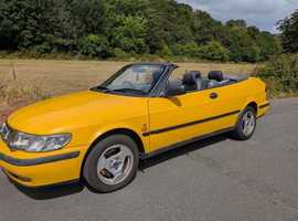 Saab 9-3, 1999 (T) Yellow Convertible, Manual Petrol, 78,502 miles