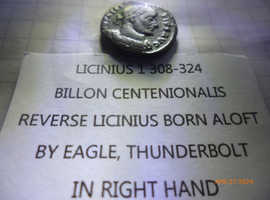 ANCIENT ROMAN BRONZE LICINIUS 1  308-324 CENTENIONALIS COIN