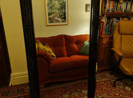 Stunning black ornamental mirror - wall mount or freestanding - 1.7m x 0.8m