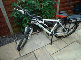 24 speed mountain bike, electric assisted and UK street legal. (was £2000 new) open to offers
