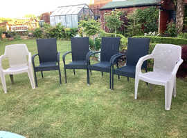 Six patio chairs