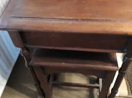 Custom made wooden vintage childs desk