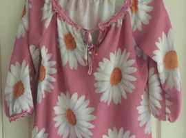 (431) Pink blouse, size small, fits a size 12/14