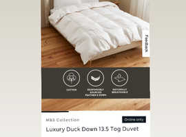 M&S 13.5 super king 6ft luxury duck feather duvet