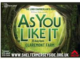Outdoor Theatre - The Lord Chamberlain's Men perform "As You Like It" at Claremont Farm