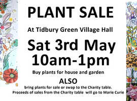 Charity table at Wythall & Hollywood Country Market Plants Sale