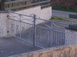 Drive / Garden Gates: Pair Galvanised Steel Gates