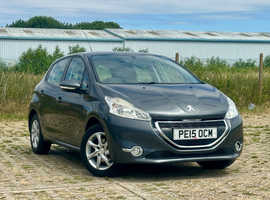 Peugeot 208, 2015 (15) Grey Hatchback, Manual Petrol, 73,446 miles, NEW MOT.