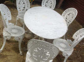 Six in number chairs / granite top
