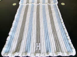 Crochet Baby blankets, personalised, other colours available