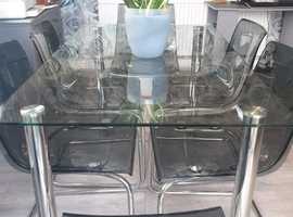 Beautiful glass table and chairs set
