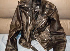 BRAND NEW MENS LEATHER MOTORCYCLE JACKET