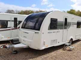 Adria Adora 613 UT Thames 2016 4 Berth Fixed Bed Caravan + Motor Mover + Air Awning + Recent Full Service + 3 Months Warranty Included