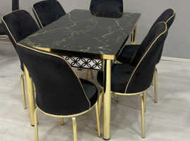 Brand New Extendable Dining Table With 4\6 Chairs - Turkish Table with Chairs For Sale COD