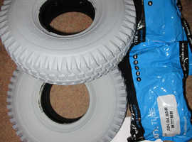 BRAND NEW 2 TYRES AND TUBES FOR A MOBILITY SCOOTER