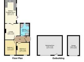 Metheringham 2 bed bungalow with workshop and garage