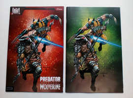 Predator Vs Wolverine NYCC Excl Kirkham Red/Green Comic Set - Green HTF in UK!