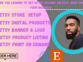 I will create etsy shop setup etsy digital product etsy SEO etsy product listing