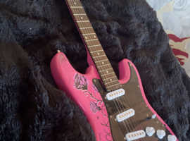 Jaxville pink rock guitar