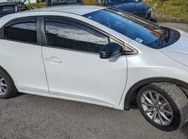 Honda Civic, 2013 (13) White Hatchback, Manual Petrol, 86,500 miles