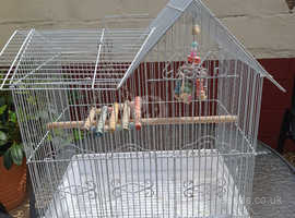 Bird cage in white