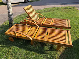 Sunloungers hardwood steamers