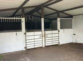 Two small paddocks with beautiful stables and secure tack room for 2 ponies - circa 1.4 acres