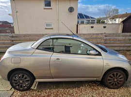 Nissan Micra, 2006 (56) silver convertible, Manual Petrol, 76000 miles